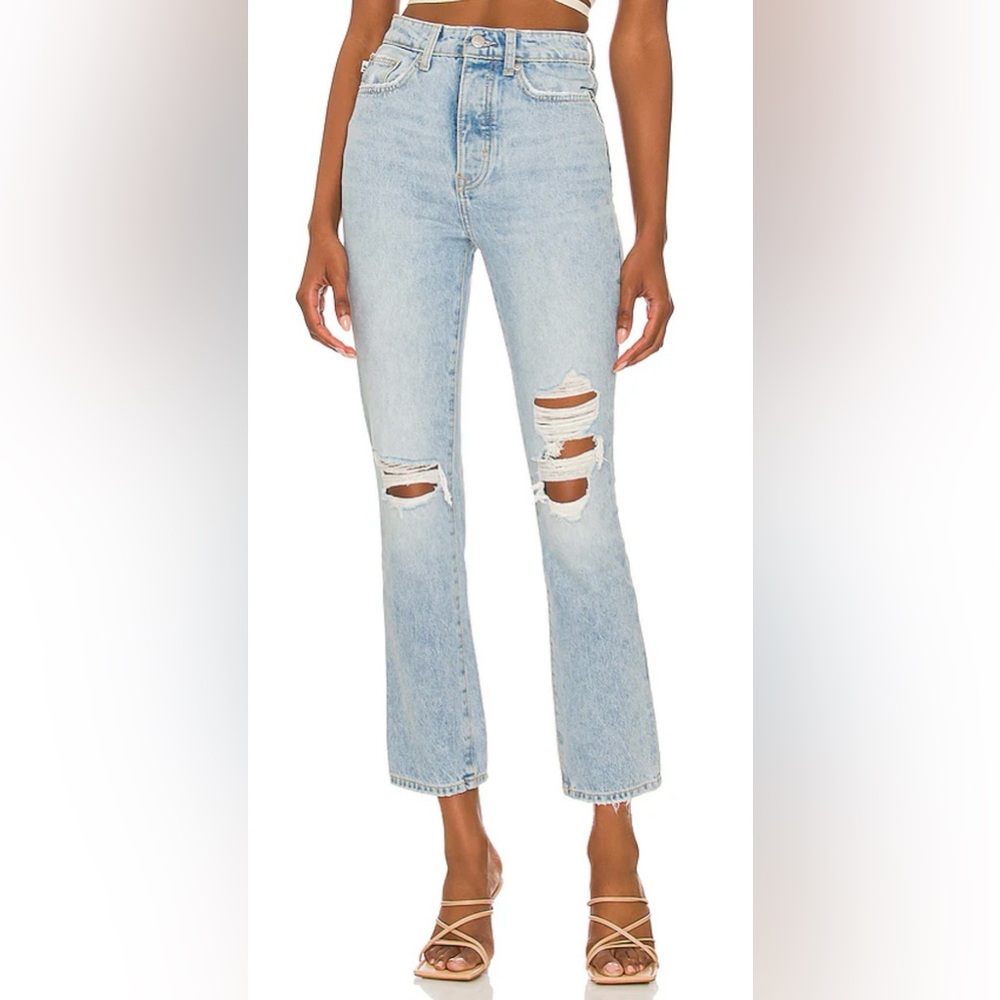 Lovers and Friends Reese High Rise Rigid Slim Straight Jeans NWOT